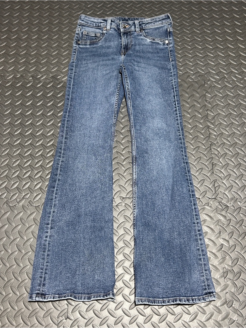 H&M Women’s Medium Blue Wide-Leg Flare Jeans